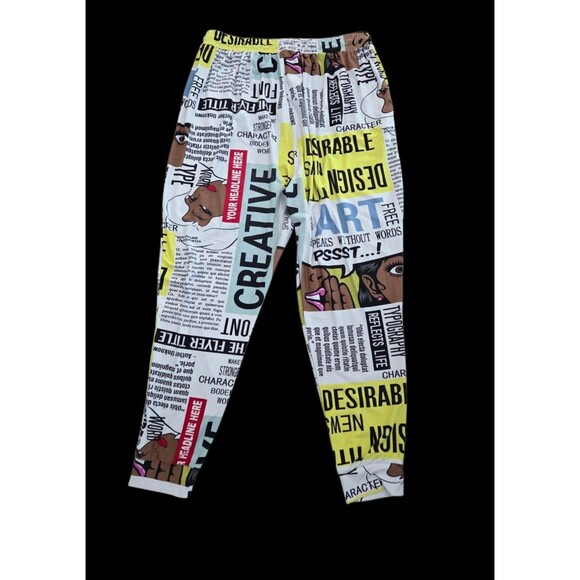 Fire & Fleur Women's 2XL Graphic Editors Journalists Advertising Joggers /Pants - Picture 4 of 16